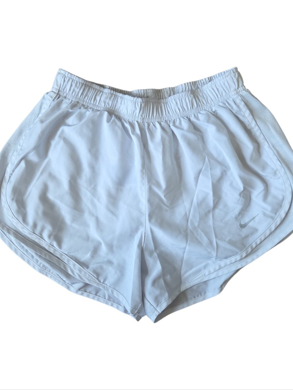 Nike Dri-FIT Women's White Running Shorts Size Medium Athletic Activewear